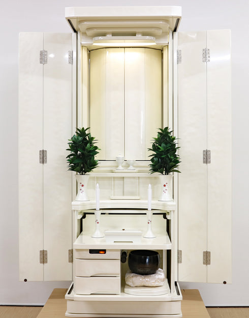 Soka Gakkai Furniture-style Buddhist Altar "Akane" Available in 4 colors Made in Japan Rainbow Gold Cabinet Compatible with Permanent Gohonzon